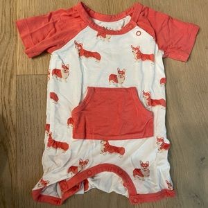 Kyte Baby retired print shortie “corgi-melon”